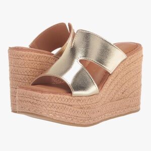 Chinese Laundry Metallic Gold Wedges-brand new